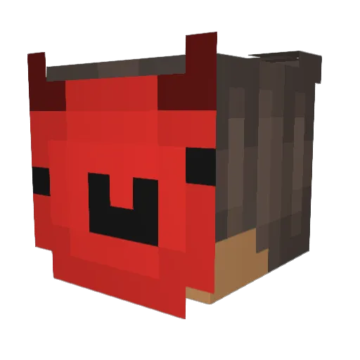 AdminEvilYouTube Minecraft avatar head, 3D render