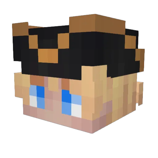 AdminSh0p Minecraft avatar head, 3D render