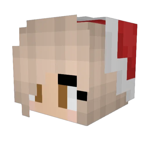 AdminXx Minecraft avatar head, 3D render