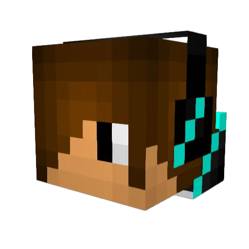 Adminfreshking Minecraft avatar head, 3D render