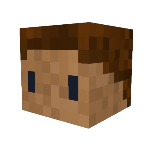 AdmiralCash Minecraft avatar head, 3D render