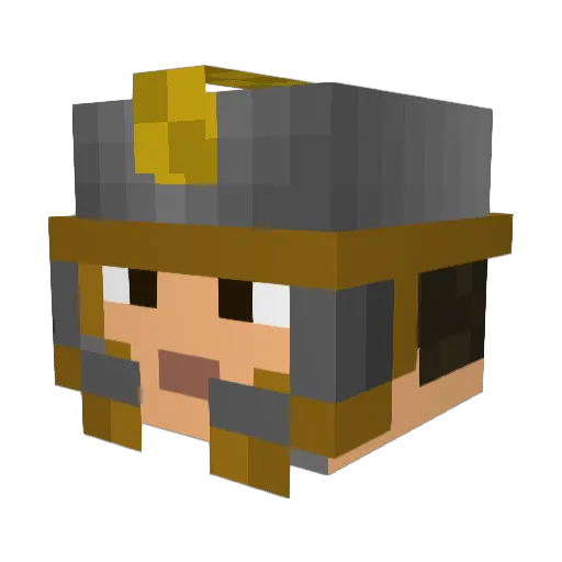 AdmiralChungus Minecraft avatar head, 3D render