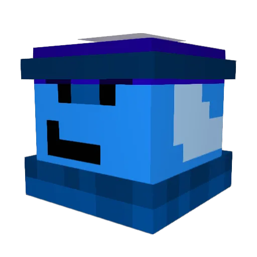 AdmiralGoGo Minecraft avatar head, 3D render