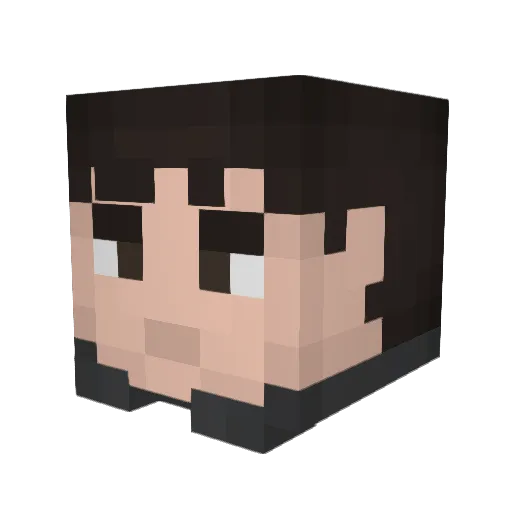 AdmiralOstrich Minecraft avatar head, 3D render