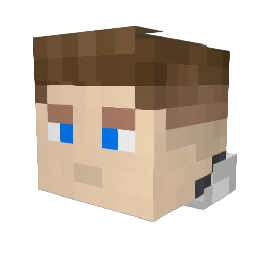 AdmiralSky_ Minecraft avatar head, 3D render