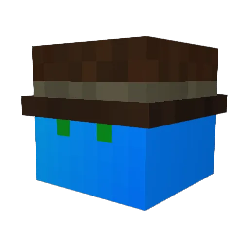 AdmiralSquatBar Minecraft avatar head, 3D render