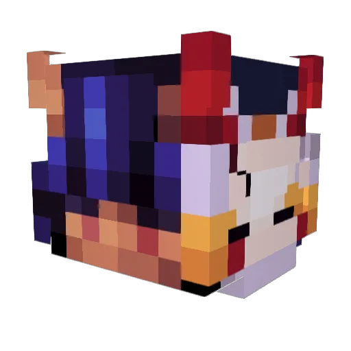 AdmiralTaku Minecraft avatar head, 3D render