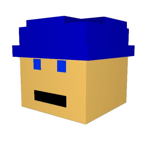 Admiral_Crunch Minecraft avatar head, 3D render