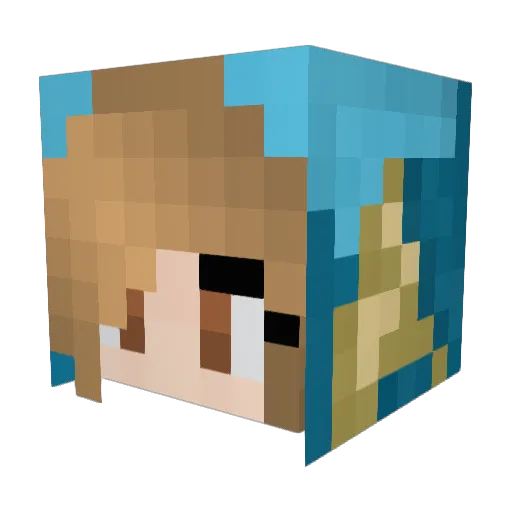 Admiral_D4rk Minecraft avatar head, 3D render