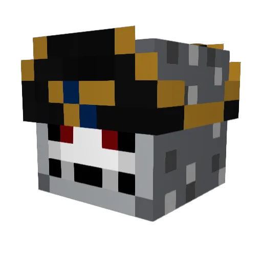 Admiral_Weeb Minecraft avatar head, 3D render