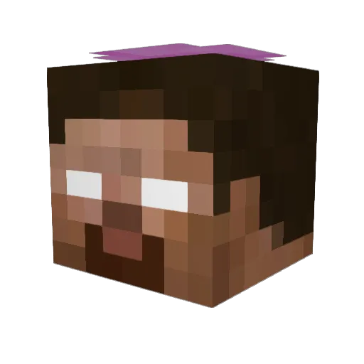 Admirxx Minecraft avatar head, 3D render