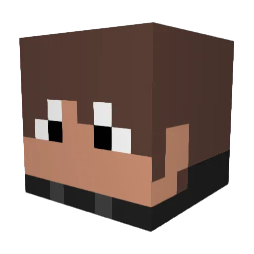 AdmixGames Minecraft avatar head, 3D render