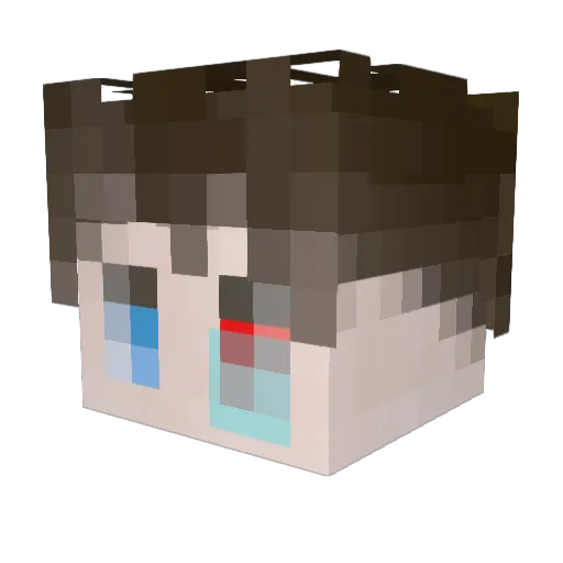 Admsgenter Minecraft avatar head, 3D render