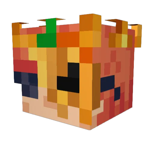 AdmyYT Minecraft avatar head, 3D render