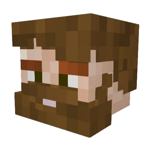AdnaanSheik Minecraft avatar head, 3D render