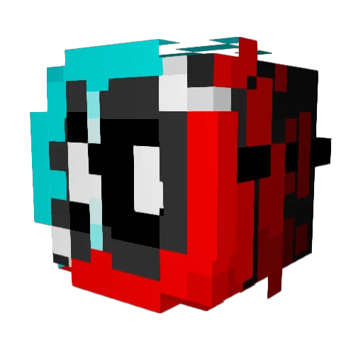 Adncoderr Minecraft avatar head, 3D render