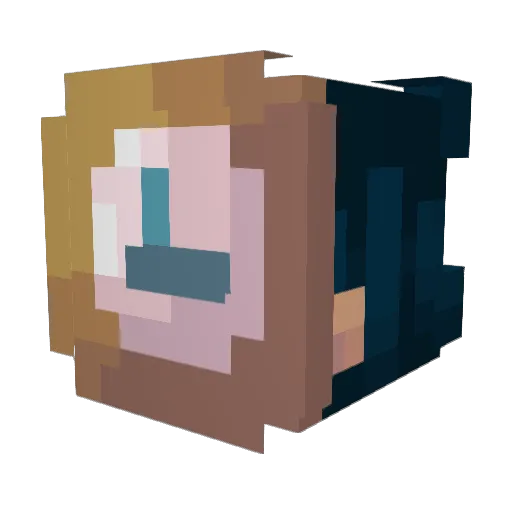 Adnf Minecraft avatar head, 3D render