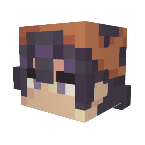 Adnilad Minecraft avatar head, 3D render