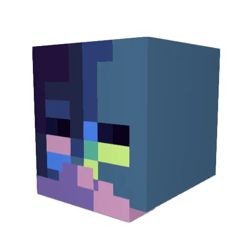 Adnrko Minecraft avatar head, 3D render