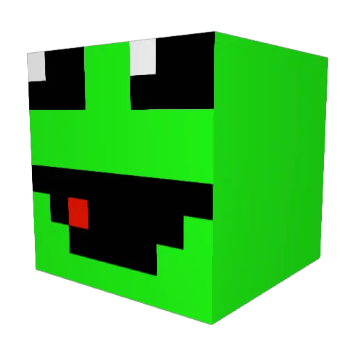 AdoMuffins Minecraft avatar head, 3D render