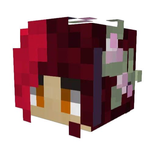 AdoQueen Minecraft avatar head, 3D render