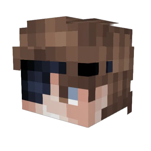 Ado_Vauz Minecraft avatar head, 3D render