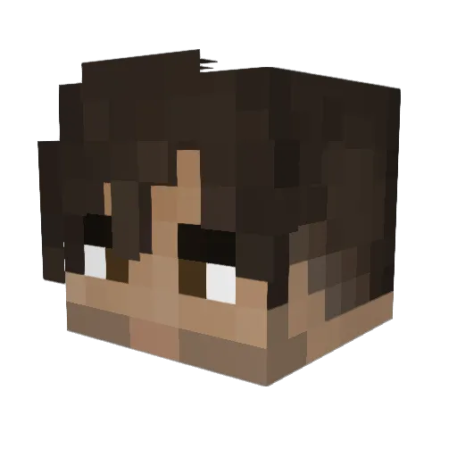 Adoaldo Minecraft avatar head, 3D render