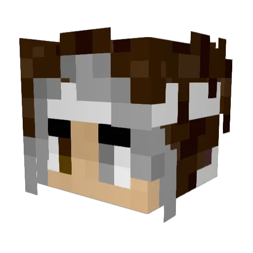 AdobeAsh Minecraft avatar head, 3D render