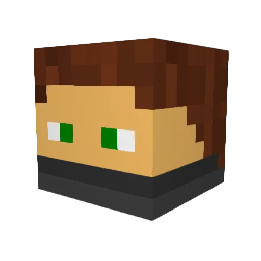 Adokszek Minecraft avatar head, 3D render