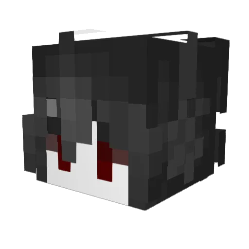 Adolecente Minecraft avatar head, 3D render