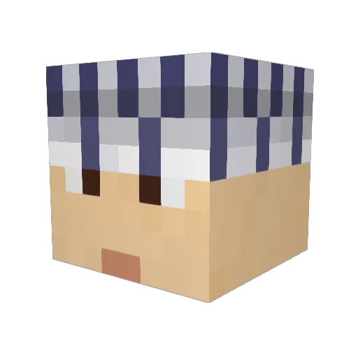 Adolf Minecraft avatar head, 3D render
