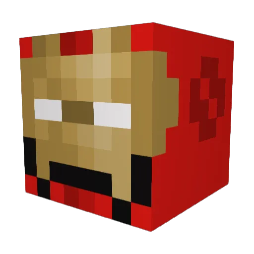 AdolfJongUn Minecraft avatar head, 3D render