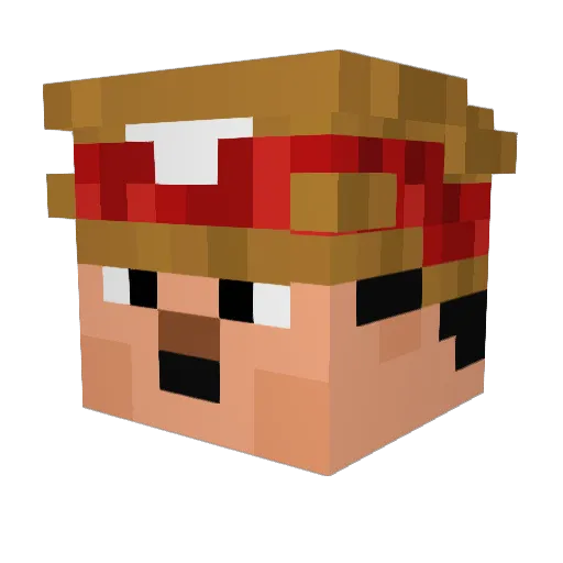 Adolf_Hitller Minecraft avatar head, 3D render