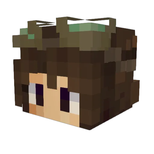 Adolfaniara Minecraft avatar head, 3D render