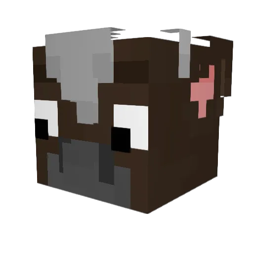 Adolfbig Minecraft avatar head, 3D render