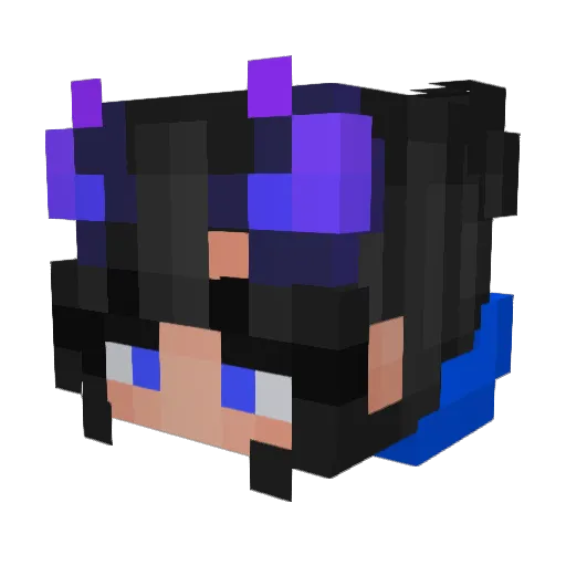 Adolkailvy Minecraft avatar head, 3D render