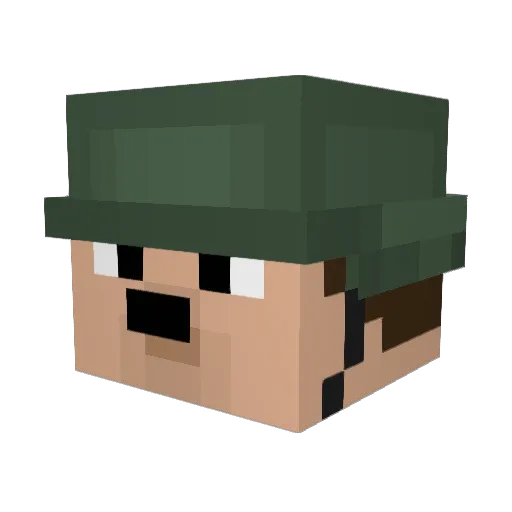 AdolofH Minecraft avatar head, 3D render