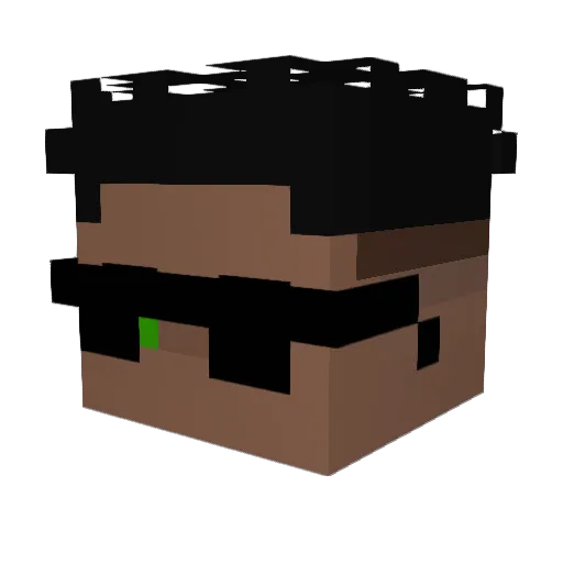 AdonisJr Minecraft avatar head, 3D render