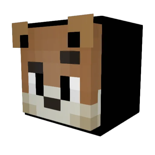 Adoo83 Minecraft avatar head, 3D render
