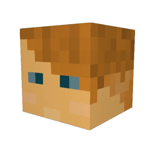 Adoop1 Minecraft avatar head, 3D render