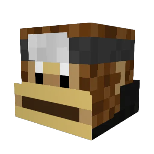 AdorableChimp Minecraft avatar head, 3D render
