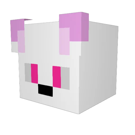 AdorableSteve Minecraft avatar head, 3D render