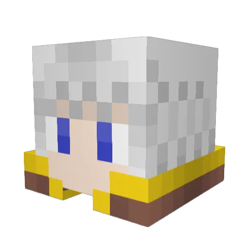 Adoramus Minecraft avatar head, 3D render