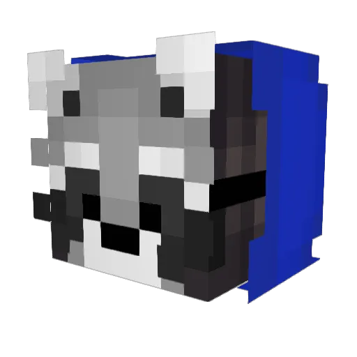 Adorbe Minecraft avatar head, 3D render