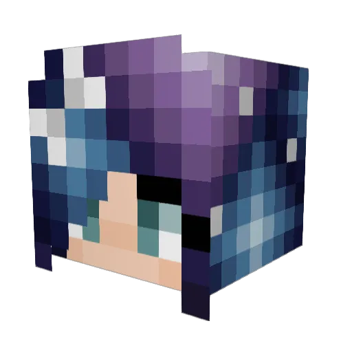 AdoreWolfii Minecraft avatar head, 3D render