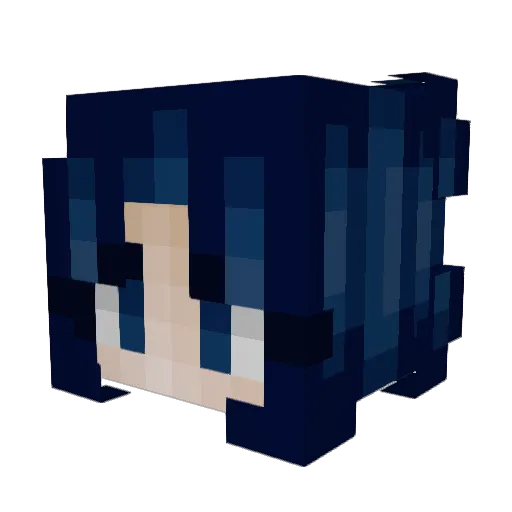 Adoremogu Minecraft avatar head, 3D render