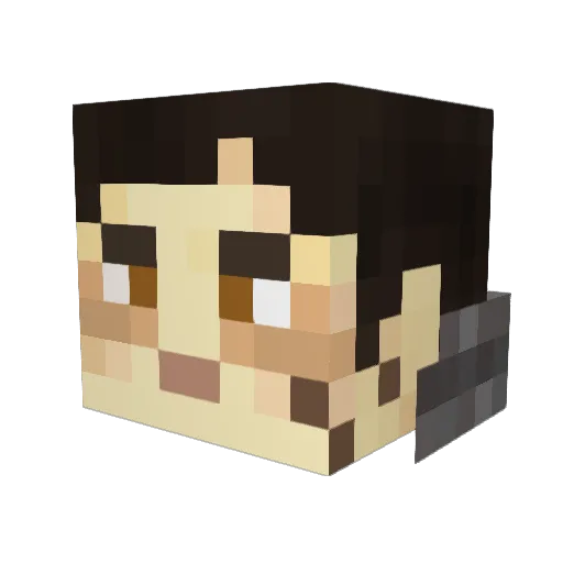 AdoresTheeKing Minecraft avatar head, 3D render