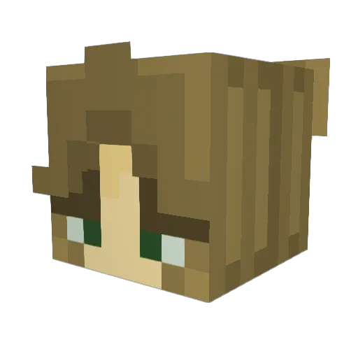 Adoriix Minecraft avatar head, 3D render