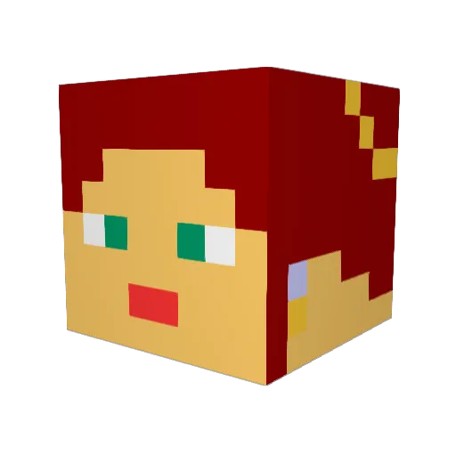 Adorrrkk Minecraft avatar head, 3D render