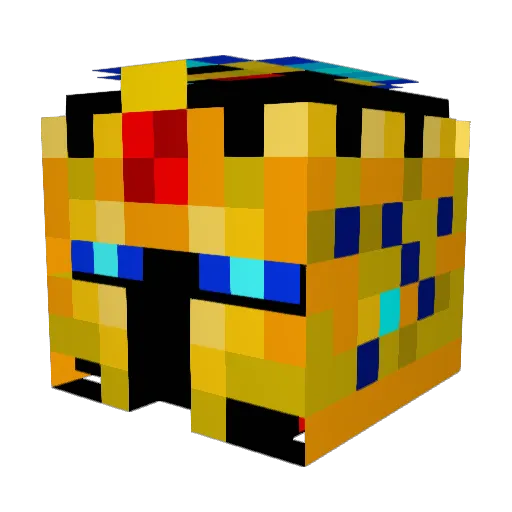Adr3x Minecraft avatar head, 3D render